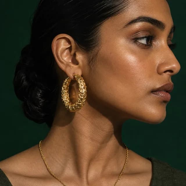 Gold hoops, ad